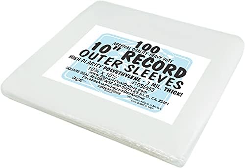 100 Műanyag Külső Ujjú 10 Bakeliteket 10SE03 - Nagy Világosság - Védi a Lemezt a Kabát & véd a Por! 3 MIL VASTAG! (Albumok