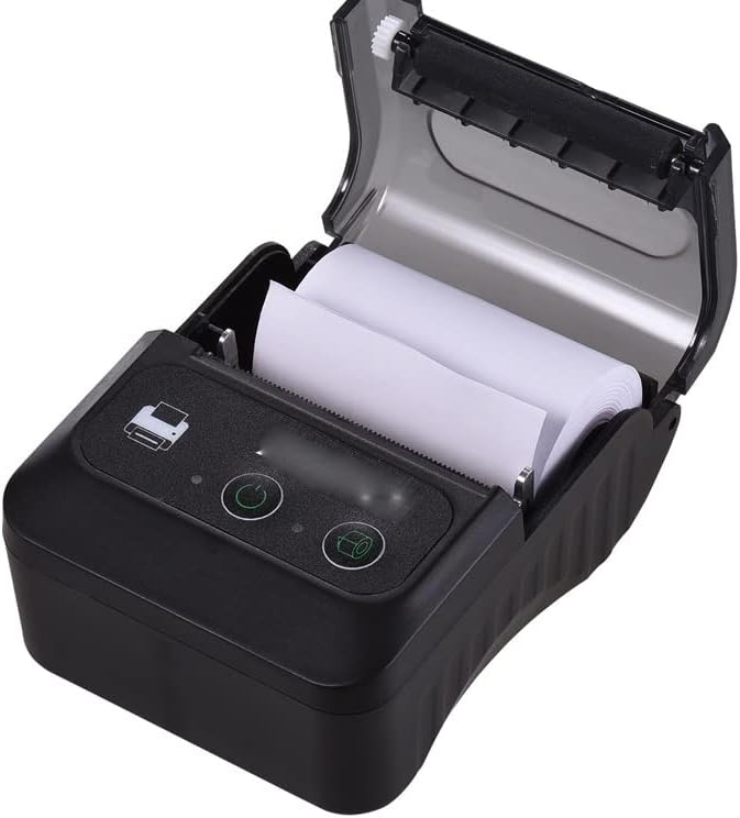 XWWDP Mini Címke Nyomtató Vezeték nélküli 2 Inch Bluetooth hőnyomtató feliratozógép Címke Nyomtató (Szín : Fekete, Méret