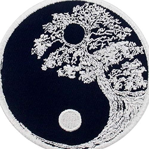 ZEGINs Buddhista Zen Yin Yang Fa Javítás Hímzett Applied Vasalót Varrni Jelkép