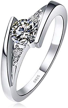 2023 Új Méret Gyűrű Ajándék Nőknek, Esküvő, Eljegyzés Alkalmából Ékszerek 510 Gyűrűk Bolygó, Csillag, Gyűrű (Ezüst, 6)