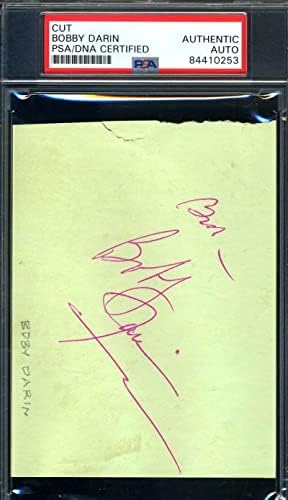 Bobby Darin PSA DNS-Coa Aláírt Album Oldal Autogramot