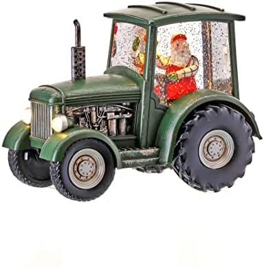 Regency Traktor Hógömb Mikulás Vezetés Kivilágított, Csillogó Víz Világon a Zöld Farm Traktor