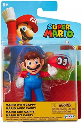 Világ a Nintendo Super Mario Hullám 18 Cappy Mario 2,5 Hüvelykes minifigura