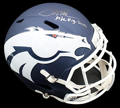 Terrell Davis Aláírt Denver Broncos Sebesség Teljes Méret MVP NFL Sisak, a Mérföld Magas Salute Felirat, - Dedikált NFL Sisak