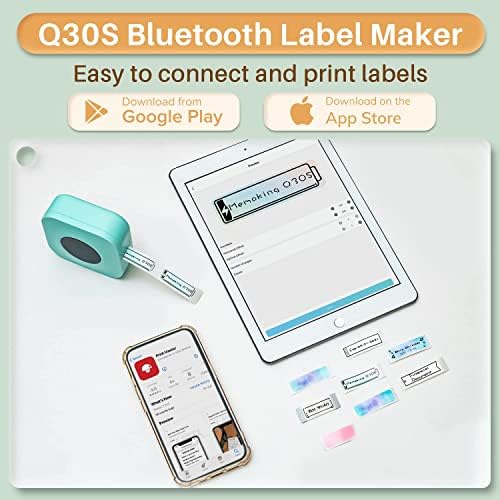 Memoking Kis feliratozógép Q30S Címke Döntéshozók Szalaggal Hordozható, Vezeték nélküli Bluetooth-feliratozógép Különböző