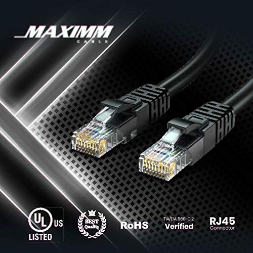 Maximm Cat 6 Ethernet-Kábel 300 Ft, Cat6 Kábel, hálózati Kábel, Internet, Kábel Hálózati Kábel - UTP (Fekete)