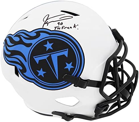 Jevon Kearse Aláírt Tennessee Titans Holdfogyatkozás Riddell Teljes Méret Sebesség Replika Sisak w/A Freak - Dedikált NFL