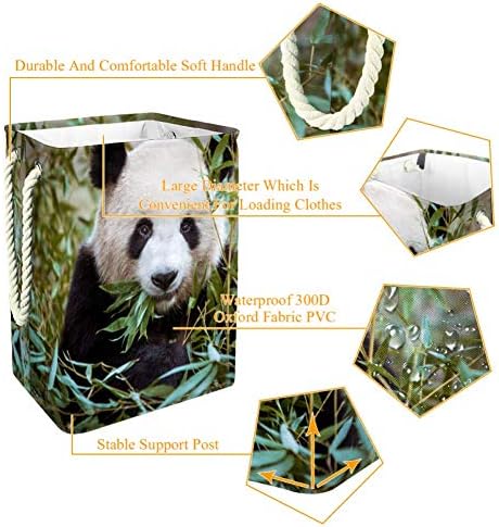 Inhomer Óriás Panda 300D Oxford PVC, Vízálló Szennyestartót Nagy Kosárban a Takaró Ruházat, Játékok Hálószoba